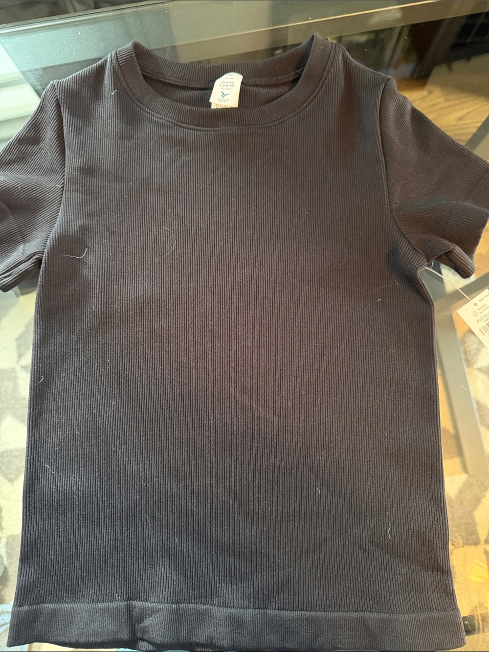 Old Navy Active - ribbed black t (large)